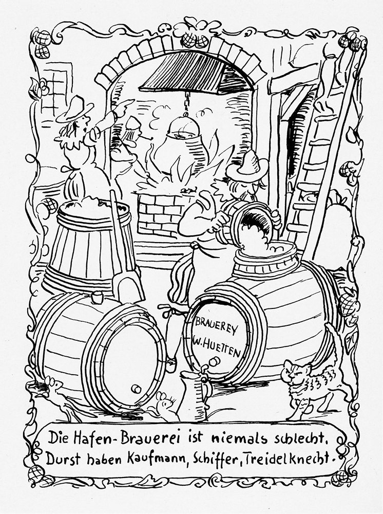 Brauerei zum Schiffchen - Historie Zeichnung