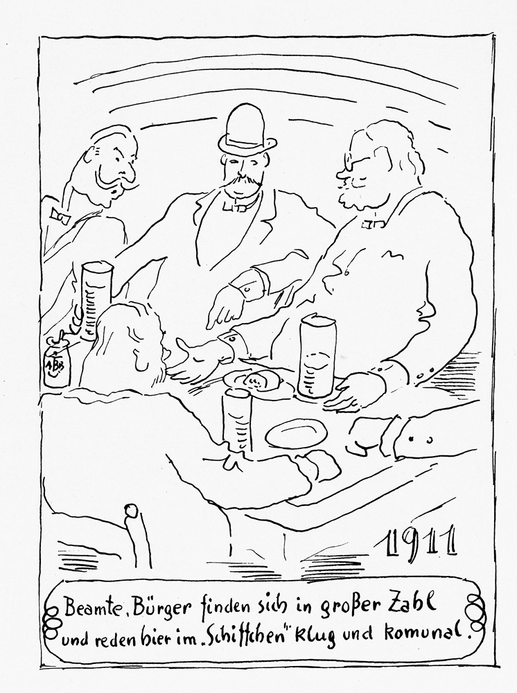 Brauerei zum Schiffchen - Historie Zeichnung